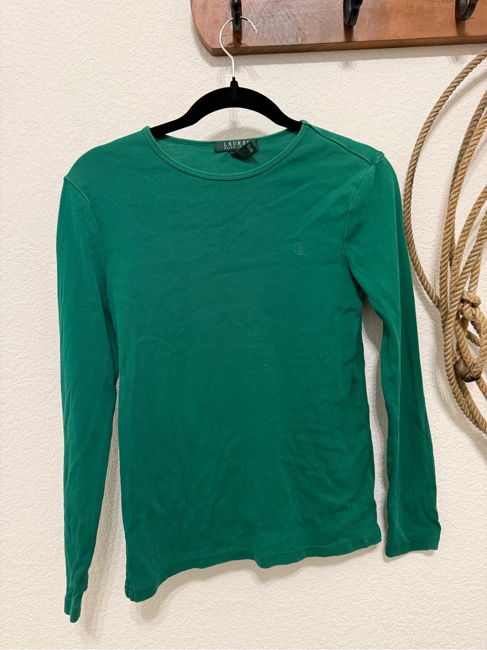 Ralph Lauren Green Long-Sleeve Crewneck Tee